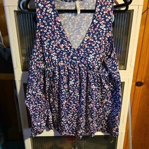 Celeste Blue Floral Top